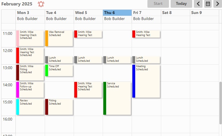 Client scheduling component